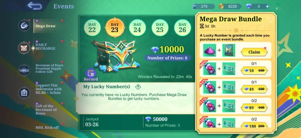 mega draw bundle ml